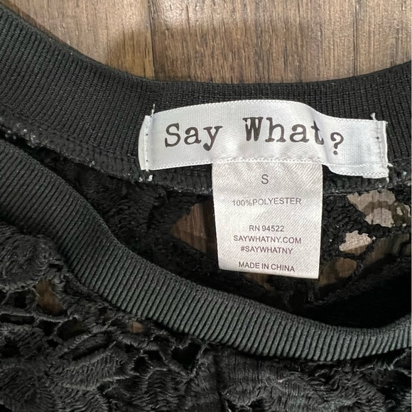 Say What? Lace See Through T-Shirt - Picture 10 of 13